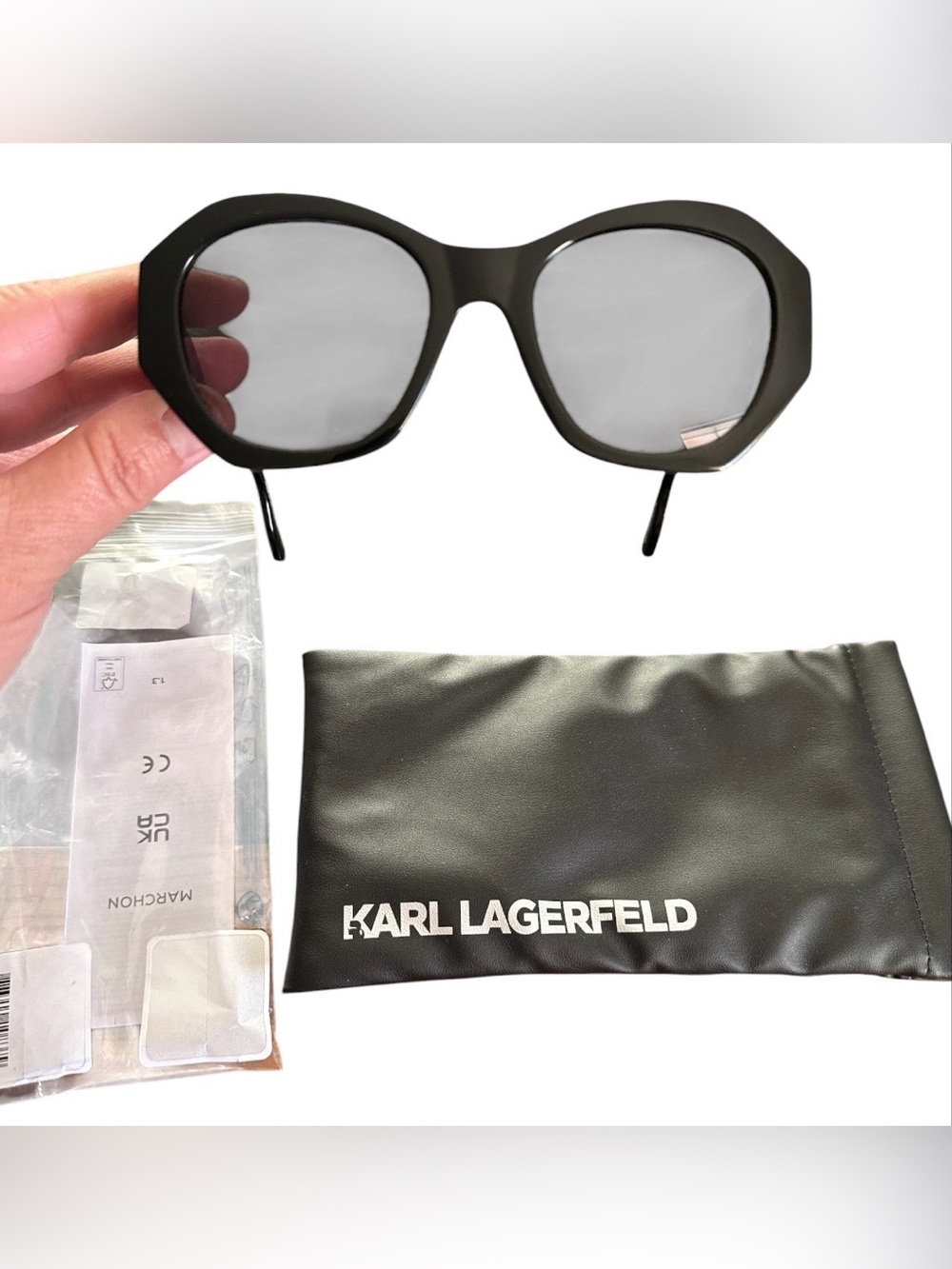 🆕 Karl Lagerfeld Black Sunglasses - Picture 2 of 5